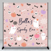 Lofaris Pink Halloween Spoooky One Custom Birthday Backdrop